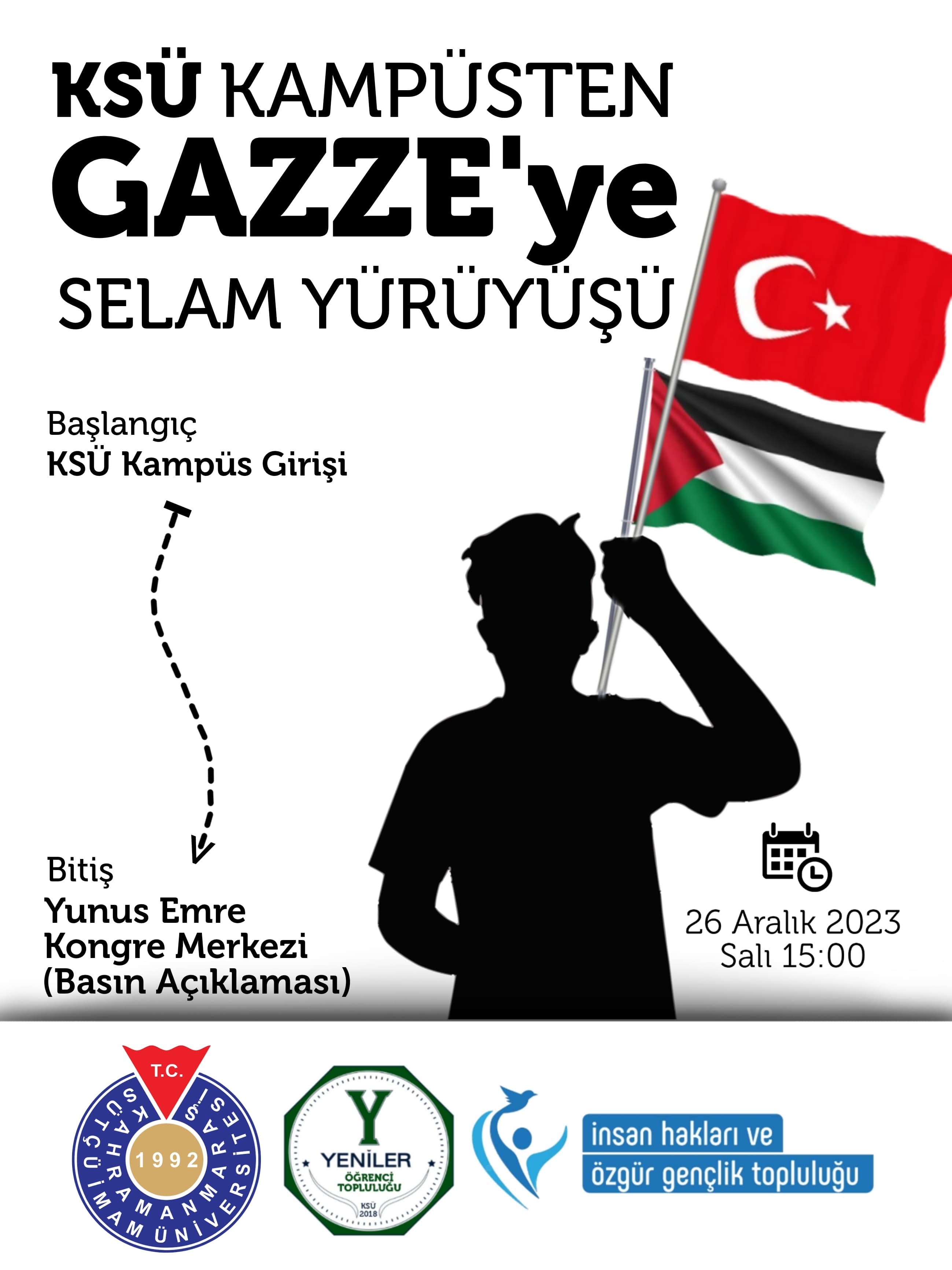 Gazze'de Yaşanan Zulme Karşı Bir Ses Bir Nefes Yürüyüş Ve Basın Açıklaması